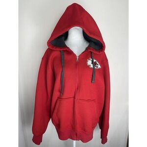 Kansas City Chiefs NFL Men's Fleece Lined Waffle Knit Zip Up Hoodie Men's Large